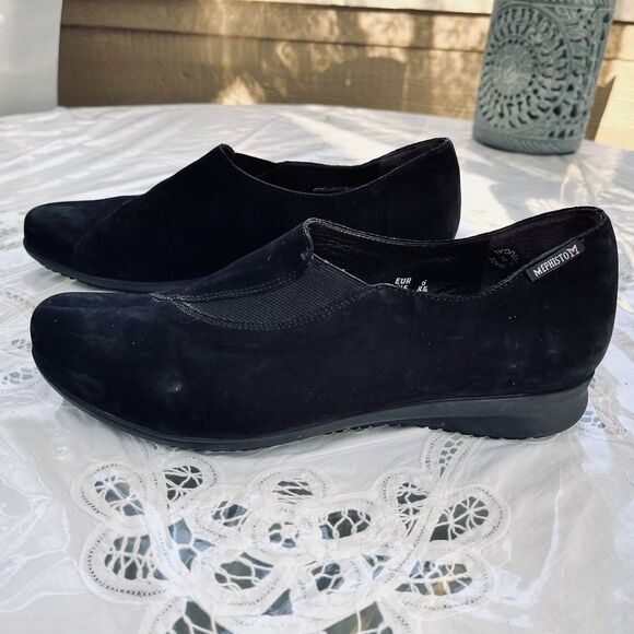 Mephisto Women’s Air-Jet Black Suede Leather Slip On Comfort Shoes US 8.5 /EU 39 - Picture 6 of 12